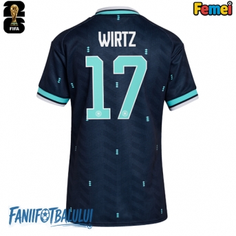 Germania Florian Wirtz #17 Echipament de Fotbal Replică Mondial 2026 Femei Deplasare